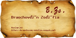 Braschován Zsófia névjegykártya